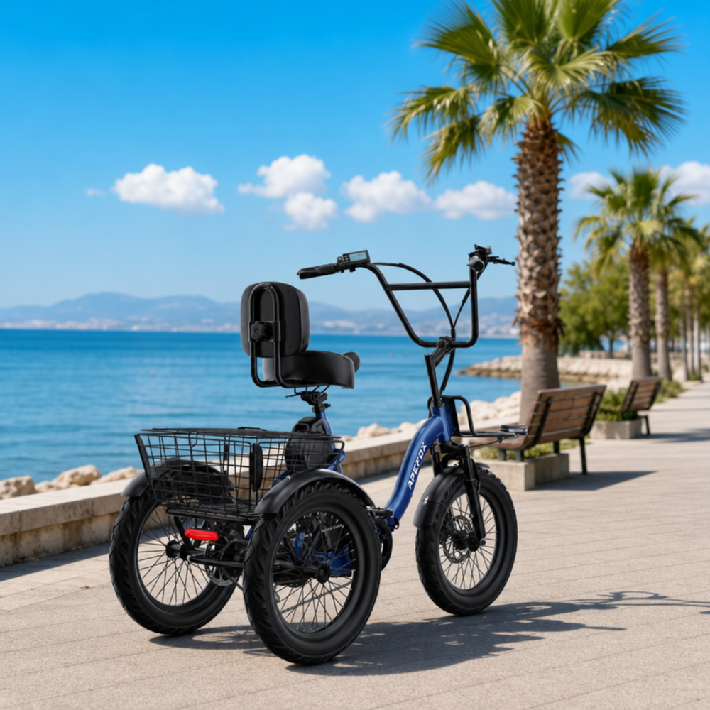 NomadRide VENEZIA – Triciclo Elettrico Pieghevole 3 Ruote | Motore 500W, Batteria 48V 15Ah & Ruote 18x3.0